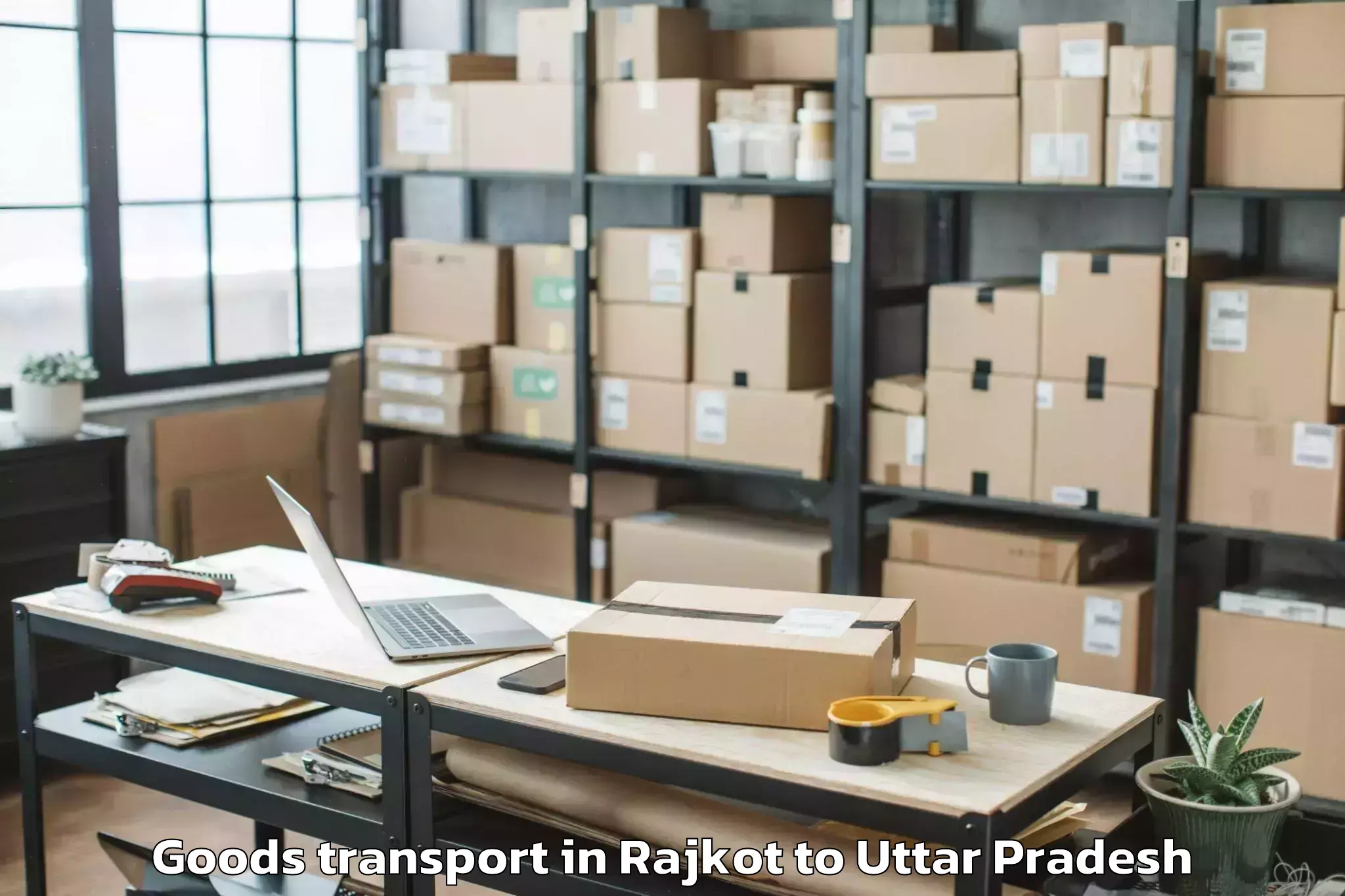 Book Rajkot to Allahganj Goods Transport Online